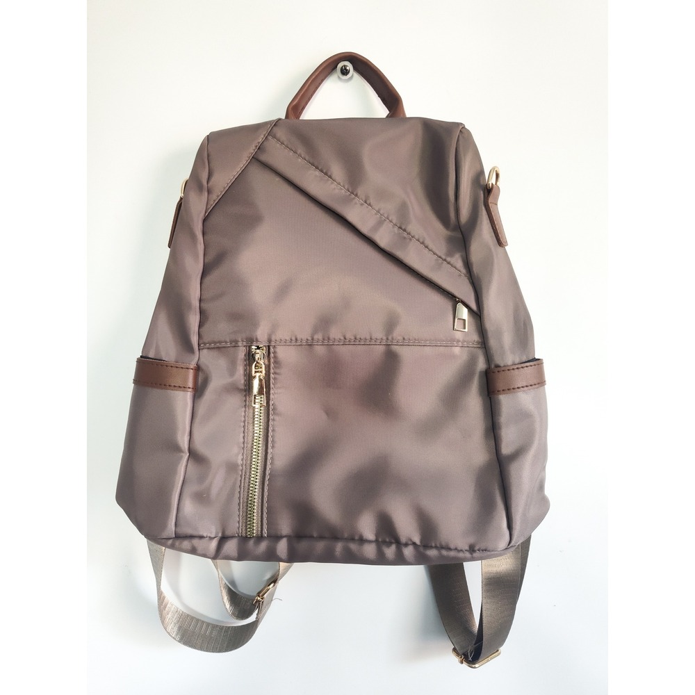 New Convertible Backpack Crossbody Bag Taupe Gold Travel Medium Neutral‎ Preppy